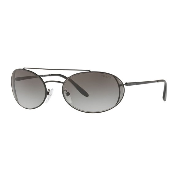 ?HP?Prada 61mm Blk Grey Gradient Oval Sunglasses main image 11